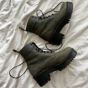 Green Suede Dr. Martens
